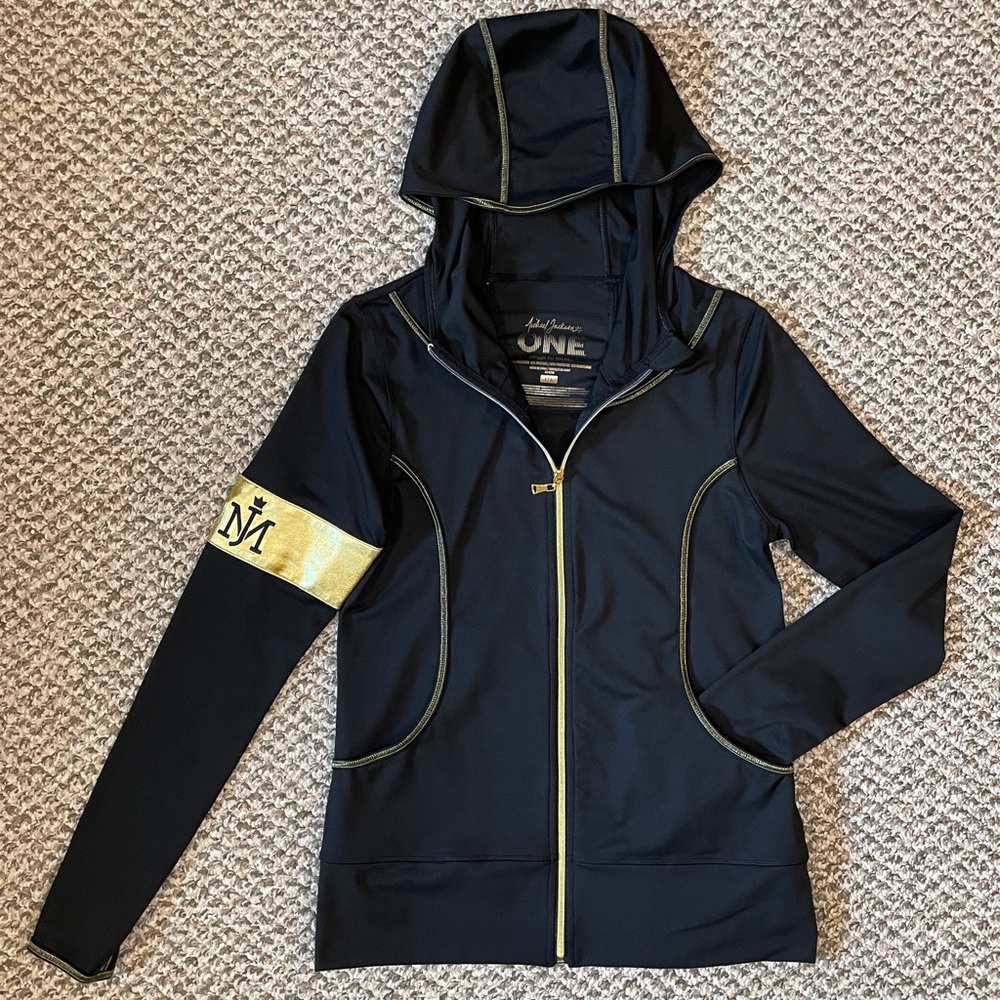 Rare 2013 Michael Jackson MJ ONE Cirque Du Soleil Zip Up Hoodie - Black/Gold